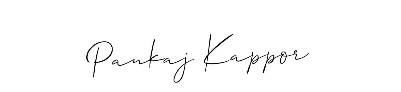 Make a beautiful signature design for name Pankaj Kappor. With this signature (Allison_Script) style, you can create a handwritten signature for free. Pankaj Kappor signature style 2 images and pictures png