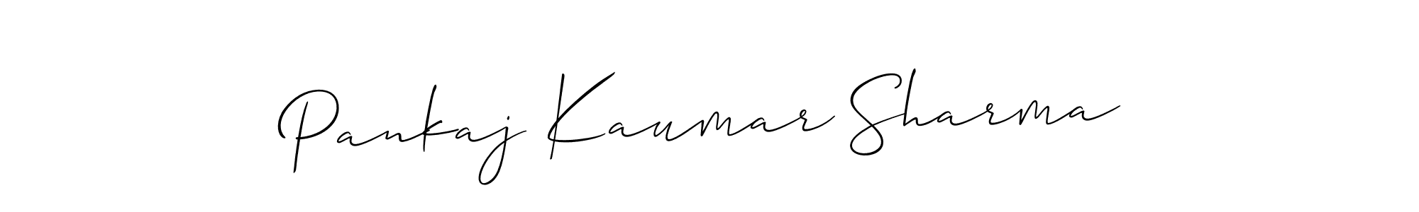 How to make Pankaj Kaumar Sharma name signature. Use Allison_Script style for creating short signs online. This is the latest handwritten sign. Pankaj Kaumar Sharma signature style 2 images and pictures png