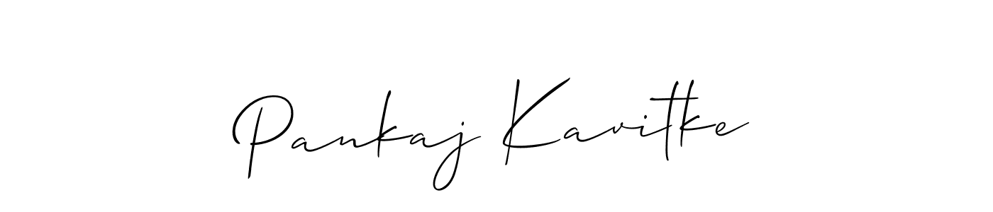 Create a beautiful signature design for name Pankaj Kavitke. With this signature (Allison_Script) fonts, you can make a handwritten signature for free. Pankaj Kavitke signature style 2 images and pictures png