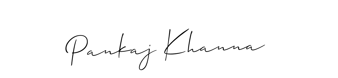 It looks lik you need a new signature style for name Pankaj Khanna. Design unique handwritten (Allison_Script) signature with our free signature maker in just a few clicks. Pankaj Khanna signature style 2 images and pictures png