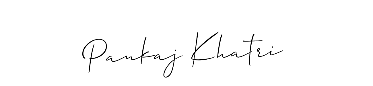 Also we have Pankaj Khatri name is the best signature style. Create professional handwritten signature collection using Allison_Script autograph style. Pankaj Khatri signature style 2 images and pictures png