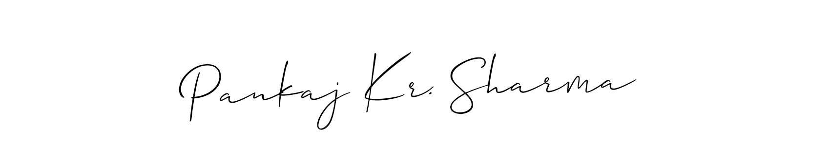 Make a beautiful signature design for name Pankaj Kr. Sharma. With this signature (Allison_Script) style, you can create a handwritten signature for free. Pankaj Kr. Sharma signature style 2 images and pictures png