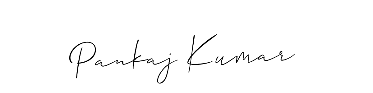 Use a signature maker to create a handwritten signature online. With this signature software, you can design (Allison_Script) your own signature for name Pankaj Kumar. Pankaj Kumar signature style 2 images and pictures png