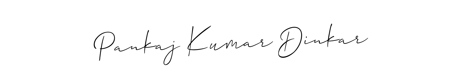 How to make Pankaj Kumar Dinkar name signature. Use Allison_Script style for creating short signs online. This is the latest handwritten sign. Pankaj Kumar Dinkar signature style 2 images and pictures png