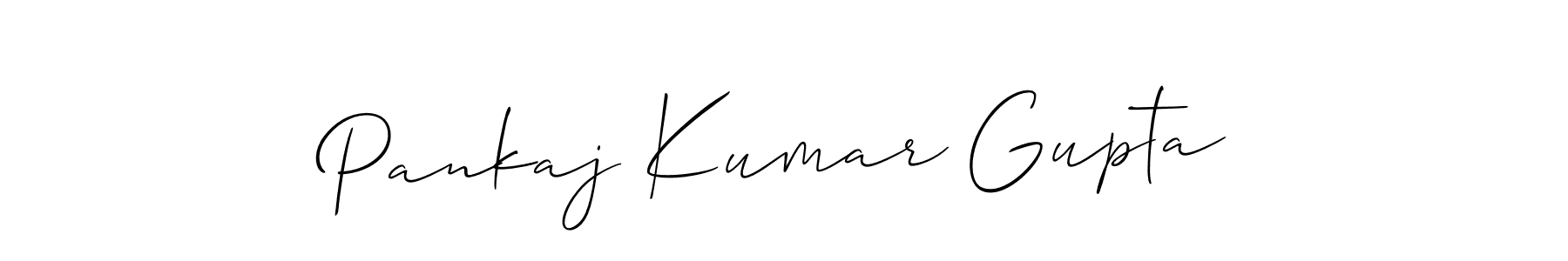 How to make Pankaj Kumar Gupta name signature. Use Allison_Script style for creating short signs online. This is the latest handwritten sign. Pankaj Kumar Gupta signature style 2 images and pictures png