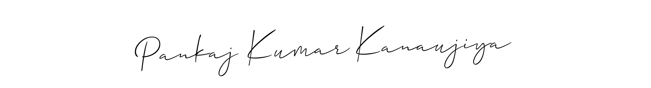 Make a short Pankaj Kumar Kanaujiya signature style. Manage your documents anywhere anytime using Allison_Script. Create and add eSignatures, submit forms, share and send files easily. Pankaj Kumar Kanaujiya signature style 2 images and pictures png