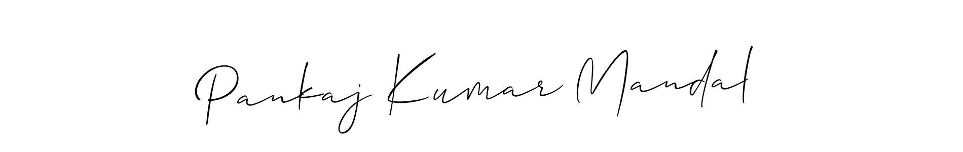 Use a signature maker to create a handwritten signature online. With this signature software, you can design (Allison_Script) your own signature for name Pankaj Kumar Mandal. Pankaj Kumar Mandal signature style 2 images and pictures png