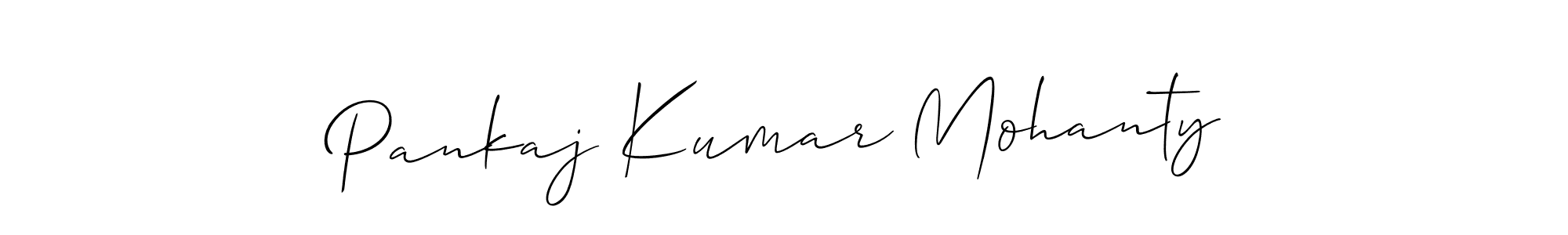 How to make Pankaj Kumar Mohanty name signature. Use Allison_Script style for creating short signs online. This is the latest handwritten sign. Pankaj Kumar Mohanty signature style 2 images and pictures png