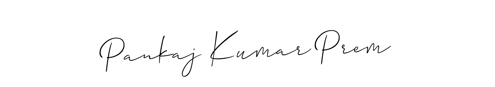 Also You can easily find your signature by using the search form. We will create Pankaj Kumar Prem name handwritten signature images for you free of cost using Allison_Script sign style. Pankaj Kumar Prem signature style 2 images and pictures png
