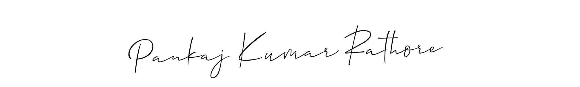 Make a short Pankaj Kumar Rathore signature style. Manage your documents anywhere anytime using Allison_Script. Create and add eSignatures, submit forms, share and send files easily. Pankaj Kumar Rathore signature style 2 images and pictures png