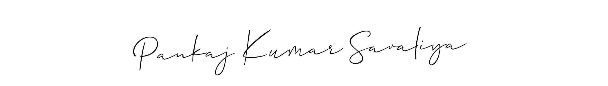 Design your own signature with our free online signature maker. With this signature software, you can create a handwritten (Allison_Script) signature for name Pankaj Kumar Savaliya. Pankaj Kumar Savaliya signature style 2 images and pictures png