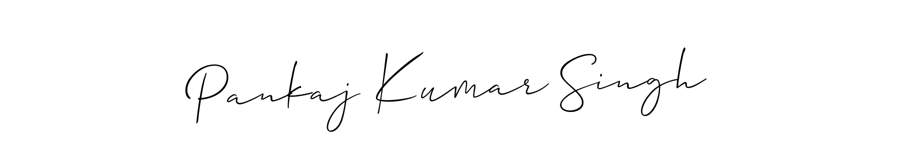 How to make Pankaj Kumar Singh name signature. Use Allison_Script style for creating short signs online. This is the latest handwritten sign. Pankaj Kumar Singh signature style 2 images and pictures png