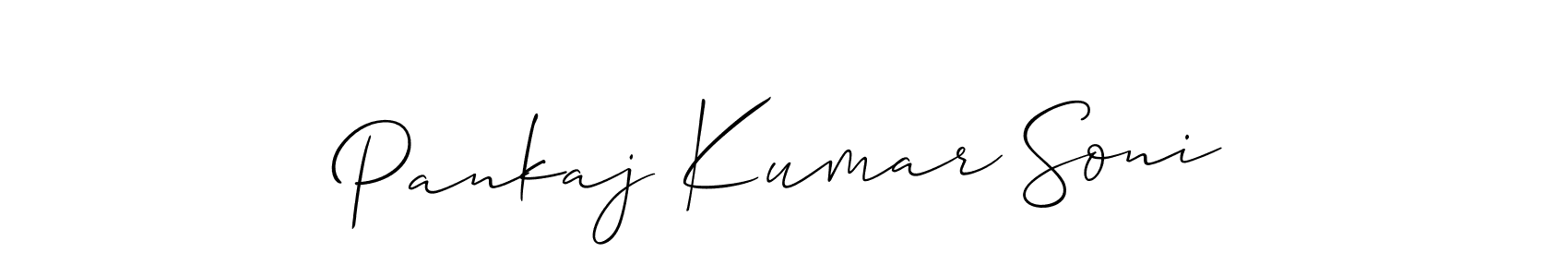 Similarly Allison_Script is the best handwritten signature design. Signature creator online .You can use it as an online autograph creator for name Pankaj Kumar Soni. Pankaj Kumar Soni signature style 2 images and pictures png
