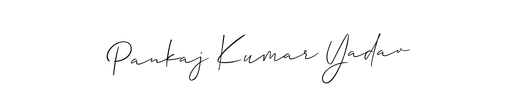 Also we have Pankaj Kumar Yadav name is the best signature style. Create professional handwritten signature collection using Allison_Script autograph style. Pankaj Kumar Yadav signature style 2 images and pictures png
