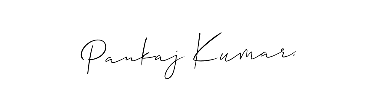 Make a beautiful signature design for name Pankaj Kumar.. With this signature (Allison_Script) style, you can create a handwritten signature for free. Pankaj Kumar. signature style 2 images and pictures png