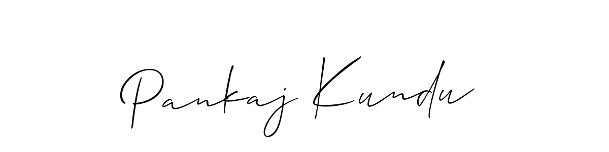 Pankaj Kundu stylish signature style. Best Handwritten Sign (Allison_Script) for my name. Handwritten Signature Collection Ideas for my name Pankaj Kundu. Pankaj Kundu signature style 2 images and pictures png