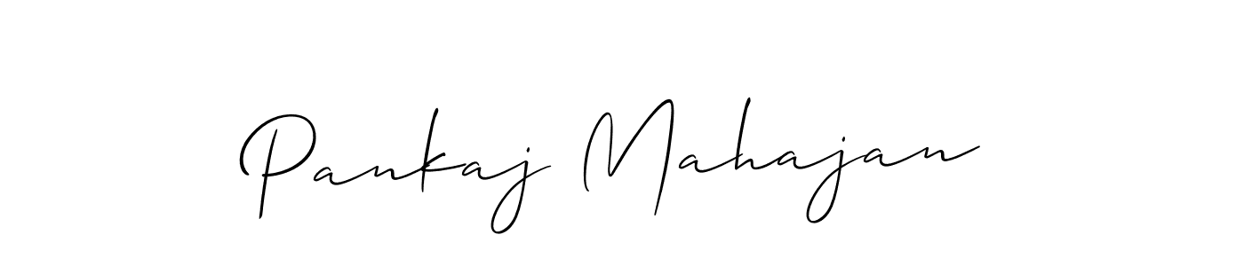 How to make Pankaj Mahajan name signature. Use Allison_Script style for creating short signs online. This is the latest handwritten sign. Pankaj Mahajan signature style 2 images and pictures png