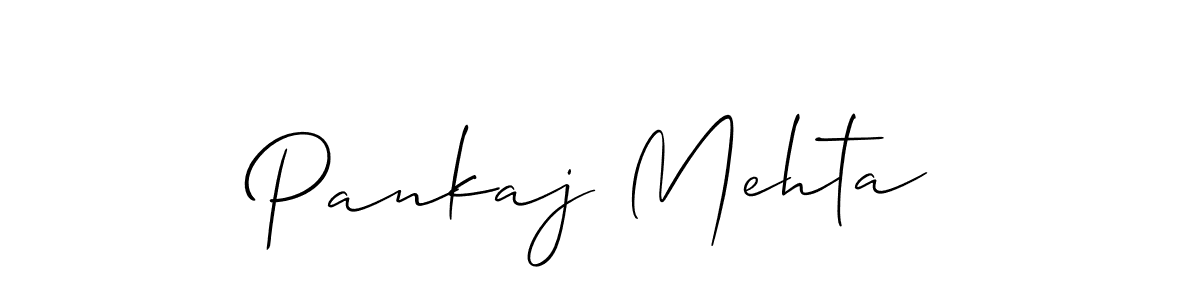 How to make Pankaj Mehta name signature. Use Allison_Script style for creating short signs online. This is the latest handwritten sign. Pankaj Mehta signature style 2 images and pictures png