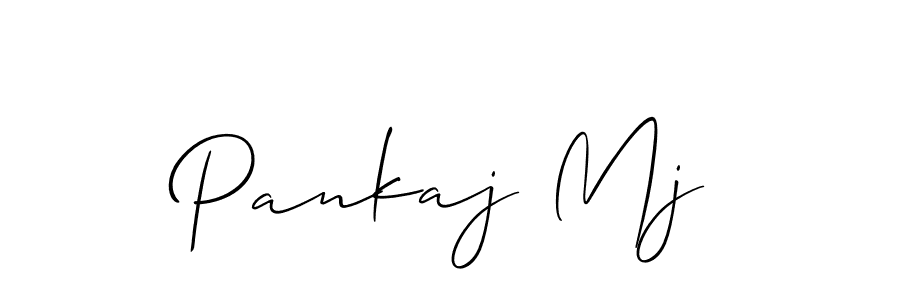 Also we have Pankaj Mj name is the best signature style. Create professional handwritten signature collection using Allison_Script autograph style. Pankaj Mj signature style 2 images and pictures png
