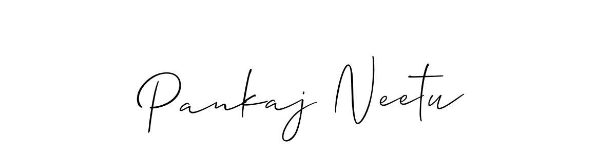 The best way (Allison_Script) to make a short signature is to pick only two or three words in your name. The name Pankaj Neetu include a total of six letters. For converting this name. Pankaj Neetu signature style 2 images and pictures png