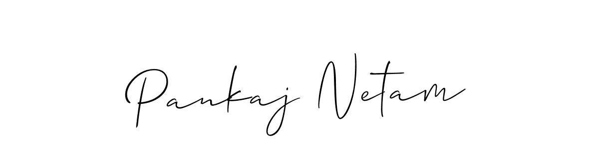You should practise on your own different ways (Allison_Script) to write your name (Pankaj Netam) in signature. don't let someone else do it for you. Pankaj Netam signature style 2 images and pictures png