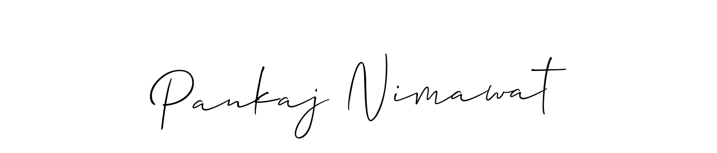 Also we have Pankaj Nimawat name is the best signature style. Create professional handwritten signature collection using Allison_Script autograph style. Pankaj Nimawat signature style 2 images and pictures png