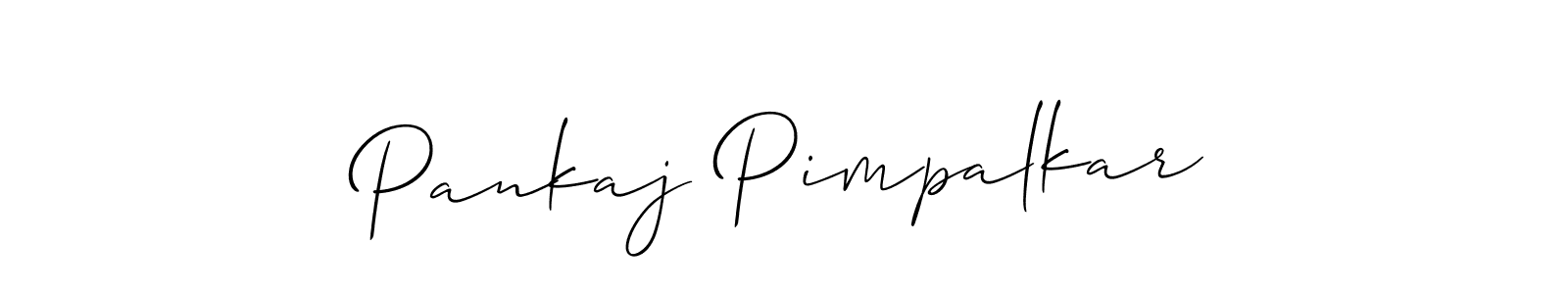 Create a beautiful signature design for name Pankaj Pimpalkar. With this signature (Allison_Script) fonts, you can make a handwritten signature for free. Pankaj Pimpalkar signature style 2 images and pictures png