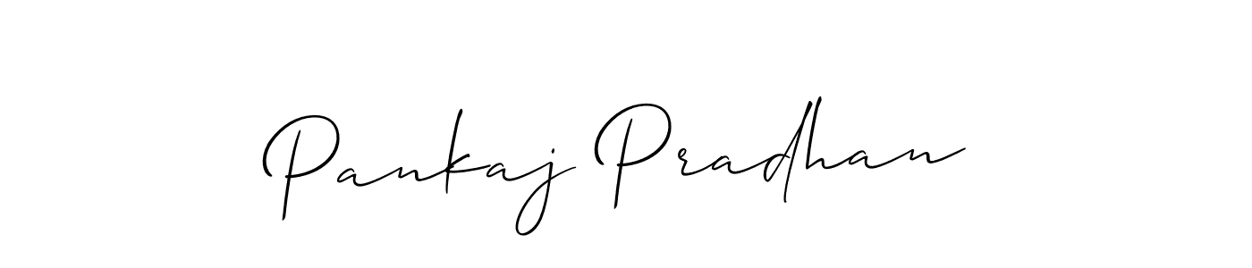 How to Draw Pankaj Pradhan signature style? Allison_Script is a latest design signature styles for name Pankaj Pradhan. Pankaj Pradhan signature style 2 images and pictures png