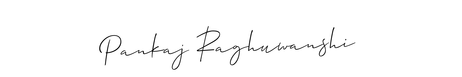 How to make Pankaj Raghuwanshi name signature. Use Allison_Script style for creating short signs online. This is the latest handwritten sign. Pankaj Raghuwanshi signature style 2 images and pictures png