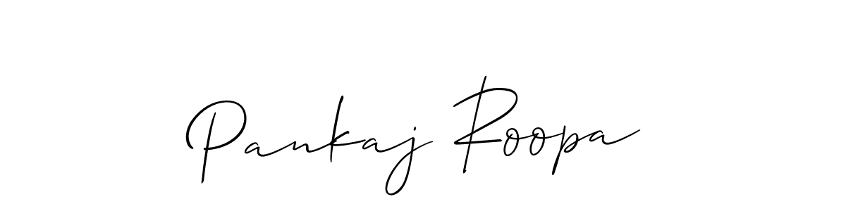 How to make Pankaj Roopa signature? Allison_Script is a professional autograph style. Create handwritten signature for Pankaj Roopa name. Pankaj Roopa signature style 2 images and pictures png