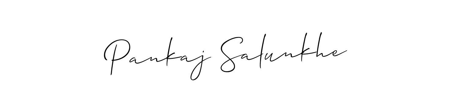 How to make Pankaj Salunkhe signature? Allison_Script is a professional autograph style. Create handwritten signature for Pankaj Salunkhe name. Pankaj Salunkhe signature style 2 images and pictures png