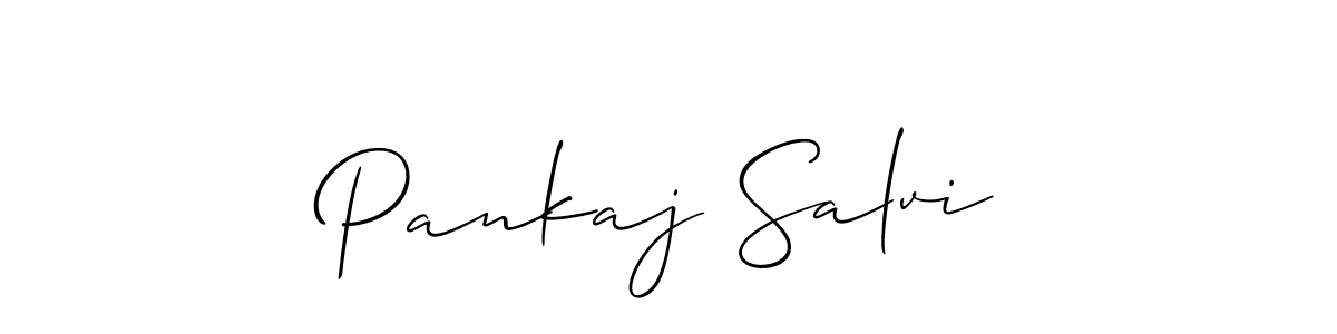 Make a beautiful signature design for name Pankaj Salvi. With this signature (Allison_Script) style, you can create a handwritten signature for free. Pankaj Salvi signature style 2 images and pictures png