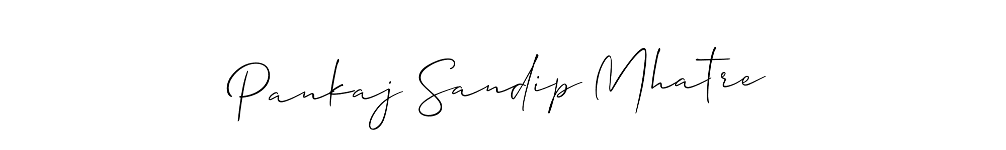 The best way (Allison_Script) to make a short signature is to pick only two or three words in your name. The name Pankaj Sandip Mhatre include a total of six letters. For converting this name. Pankaj Sandip Mhatre signature style 2 images and pictures png