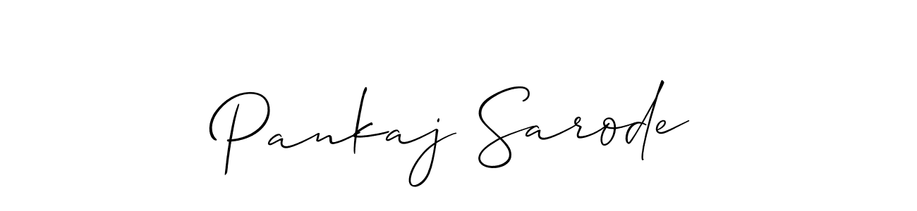 Create a beautiful signature design for name Pankaj Sarode. With this signature (Allison_Script) fonts, you can make a handwritten signature for free. Pankaj Sarode signature style 2 images and pictures png