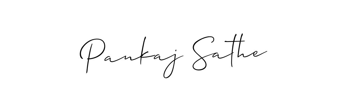 Pankaj Sathe stylish signature style. Best Handwritten Sign (Allison_Script) for my name. Handwritten Signature Collection Ideas for my name Pankaj Sathe. Pankaj Sathe signature style 2 images and pictures png