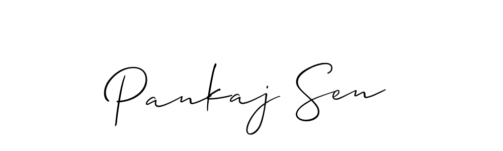 Allison_Script is a professional signature style that is perfect for those who want to add a touch of class to their signature. It is also a great choice for those who want to make their signature more unique. Get Pankaj Sen name to fancy signature for free. Pankaj Sen signature style 2 images and pictures png