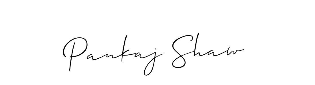 Create a beautiful signature design for name Pankaj Shaw. With this signature (Allison_Script) fonts, you can make a handwritten signature for free. Pankaj Shaw signature style 2 images and pictures png