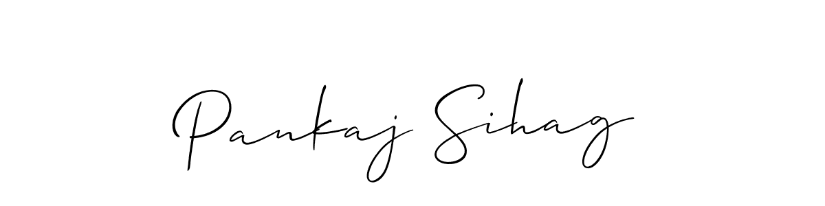 How to Draw Pankaj Sihag signature style? Allison_Script is a latest design signature styles for name Pankaj Sihag. Pankaj Sihag signature style 2 images and pictures png