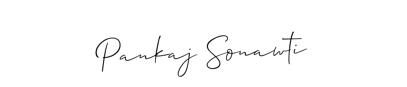 Also we have Pankaj Sonawti name is the best signature style. Create professional handwritten signature collection using Allison_Script autograph style. Pankaj Sonawti signature style 2 images and pictures png