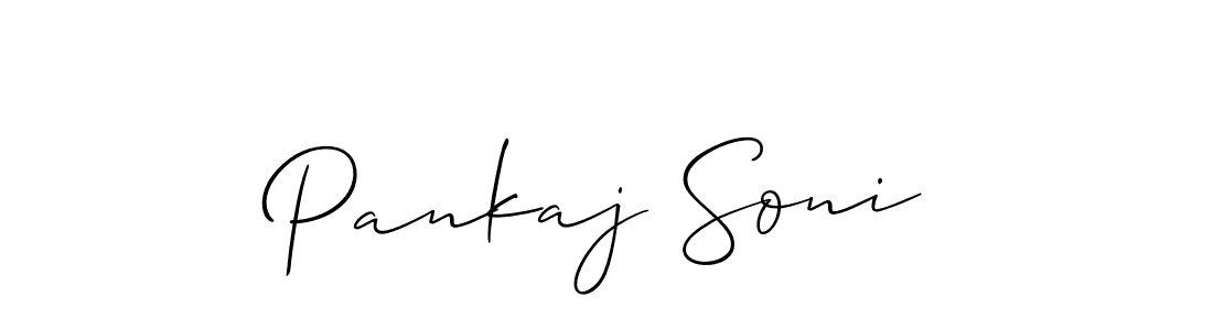 Also we have Pankaj Soni name is the best signature style. Create professional handwritten signature collection using Allison_Script autograph style. Pankaj Soni signature style 2 images and pictures png