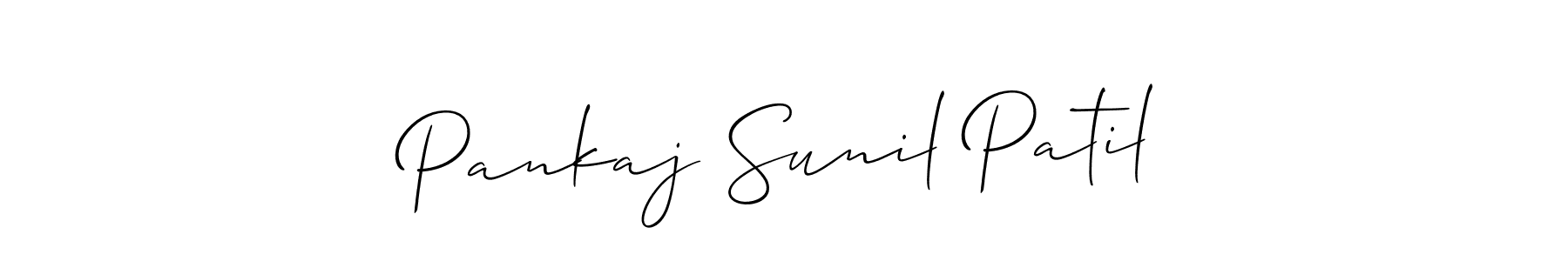 Also we have Pankaj Sunil Patil name is the best signature style. Create professional handwritten signature collection using Allison_Script autograph style. Pankaj Sunil Patil signature style 2 images and pictures png