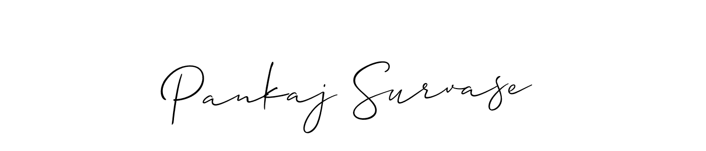 Use a signature maker to create a handwritten signature online. With this signature software, you can design (Allison_Script) your own signature for name Pankaj Survase. Pankaj Survase signature style 2 images and pictures png