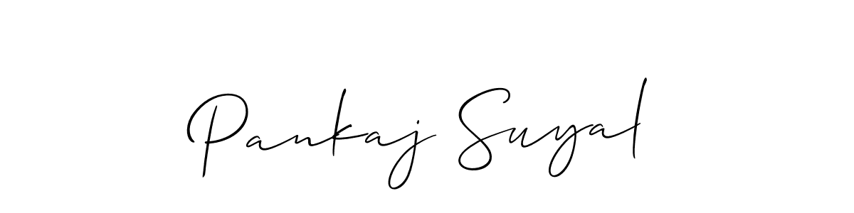 How to Draw Pankaj Suyal signature style? Allison_Script is a latest design signature styles for name Pankaj Suyal. Pankaj Suyal signature style 2 images and pictures png