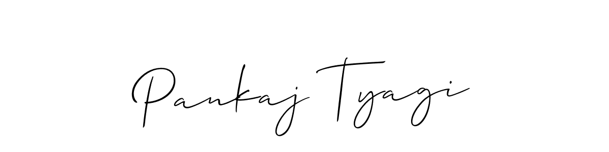 The best way (Allison_Script) to make a short signature is to pick only two or three words in your name. The name Pankaj Tyagi include a total of six letters. For converting this name. Pankaj Tyagi signature style 2 images and pictures png