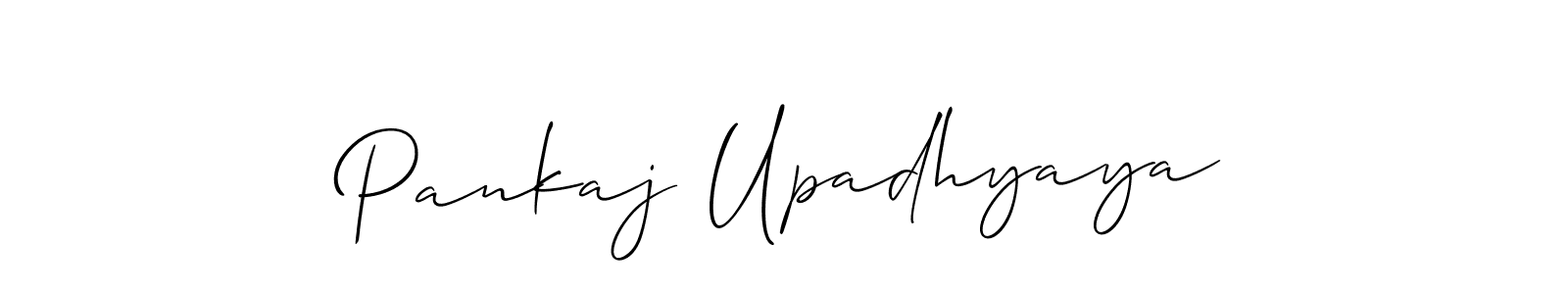How to make Pankaj Upadhyaya name signature. Use Allison_Script style for creating short signs online. This is the latest handwritten sign. Pankaj Upadhyaya signature style 2 images and pictures png