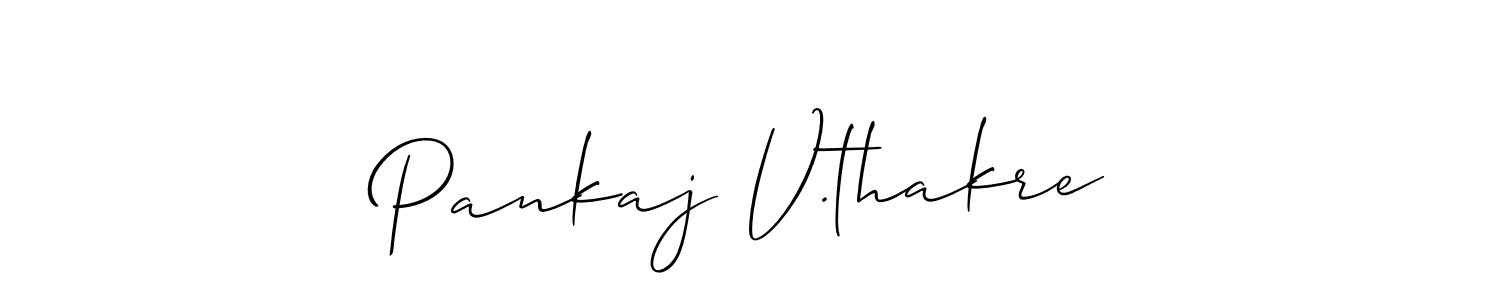 Make a beautiful signature design for name Pankaj V.thakre. Use this online signature maker to create a handwritten signature for free. Pankaj V.thakre signature style 2 images and pictures png