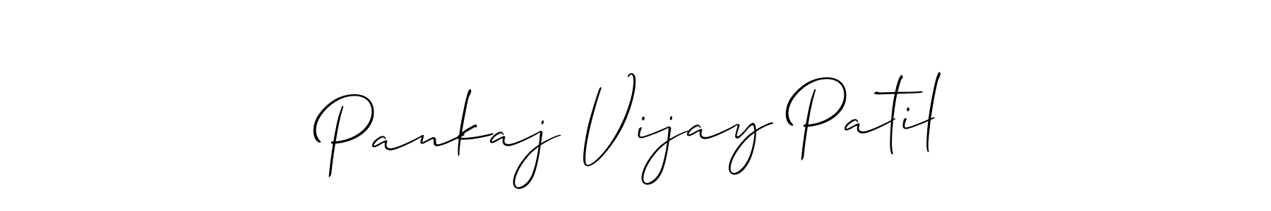 This is the best signature style for the Pankaj Vijay Patil name. Also you like these signature font (Allison_Script). Mix name signature. Pankaj Vijay Patil signature style 2 images and pictures png