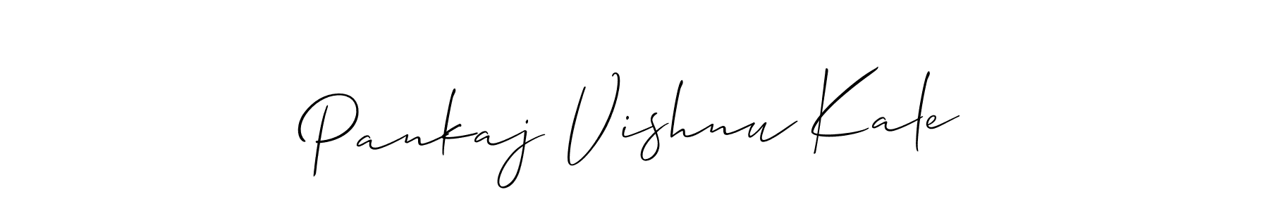 Also we have Pankaj Vishnu Kale name is the best signature style. Create professional handwritten signature collection using Allison_Script autograph style. Pankaj Vishnu Kale signature style 2 images and pictures png