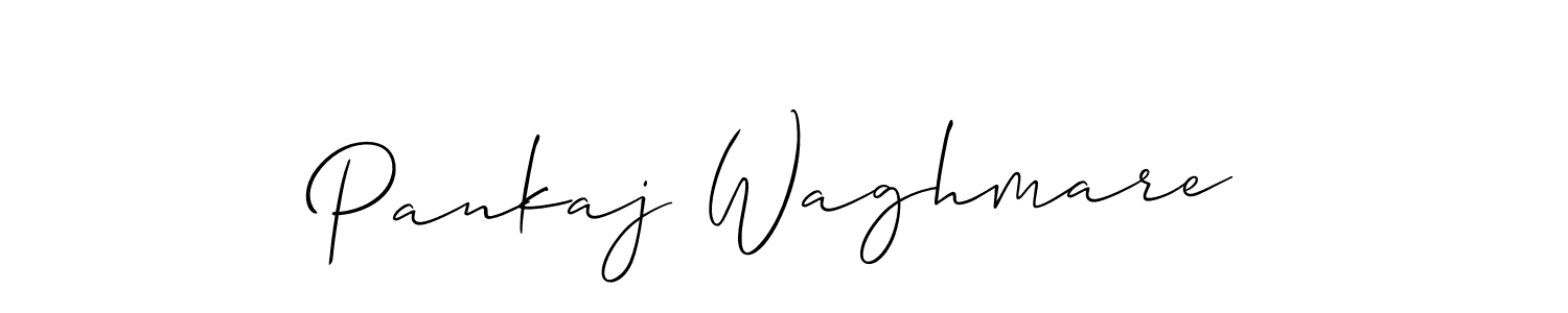 How to make Pankaj Waghmare name signature. Use Allison_Script style for creating short signs online. This is the latest handwritten sign. Pankaj Waghmare signature style 2 images and pictures png