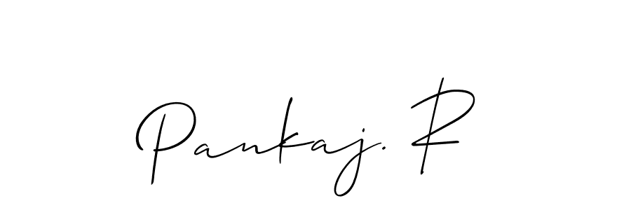 Also You can easily find your signature by using the search form. We will create Pankaj. R name handwritten signature images for you free of cost using Allison_Script sign style. Pankaj. R signature style 2 images and pictures png